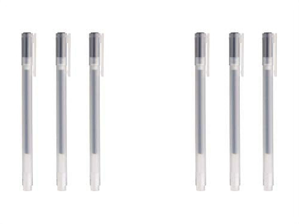 Muji Gel Ink Ball Point Pen, Black, 0.5mm, Pack of 3 (Japan Import), Set of 2
