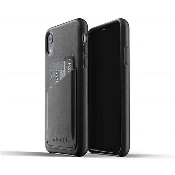 Mujjo MUJJO-CS-104-BK Full Leather Wallet Case for iPhone XR - Black