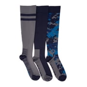 MUK LUKS Mens 3 Pack Nylon Compression Knee-High Socks
