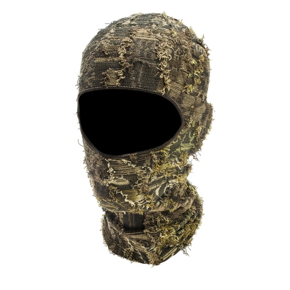 QuietWear Camo Grass 1-Hole Mask, Hunting and Cold Weather, One Size Fits Most