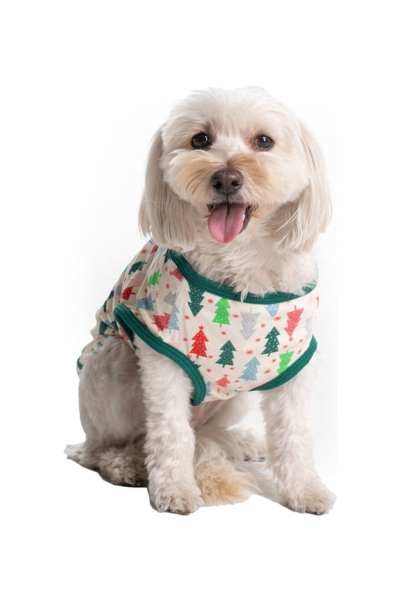 Soft Knit Matching Family Pajama Set , Evergreen Plaid/Trees, Medium