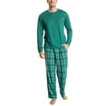 thumbnail image 1 of Muk Luks Soft Knit Matching Family Pajama Set , EvergrnPld/Trees, 1X, 1 of 4