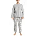 thumbnail image 1 of Muk Luks Soft Knit Matching Family Pajama Set , Grey Fairisle/Dogs, T/M, 1 of 4