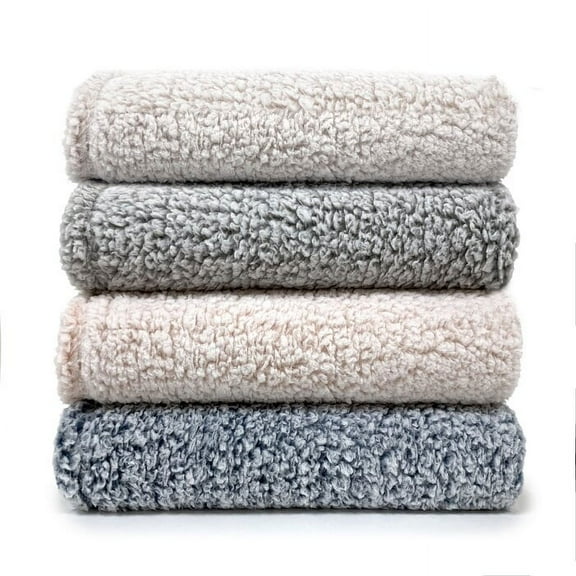 Muk Luks Super Soft Teddy Sherpa Baby Blanket, Taupe