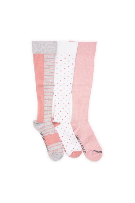 Women's 3 Pack Cotton Compression Knee-High Socks