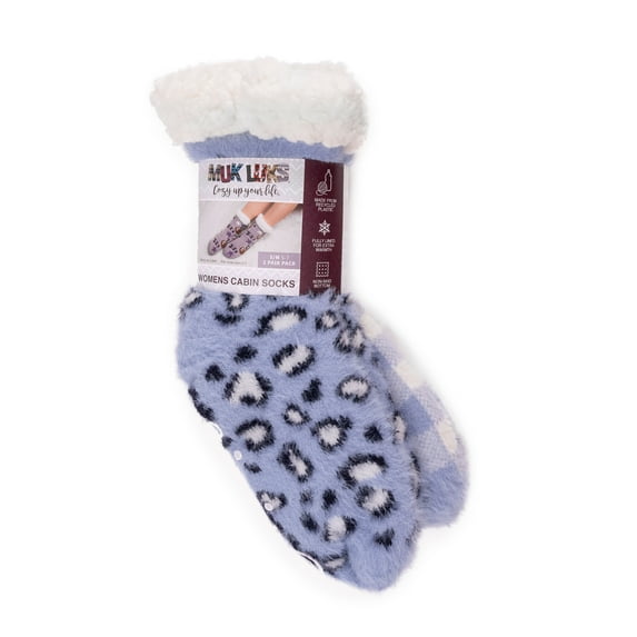 Muk Luks Women's Cabin Sock, 2 Pair