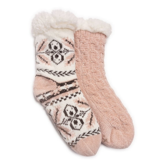 Muk Luks Women's Cabin Socks, 2-Pack