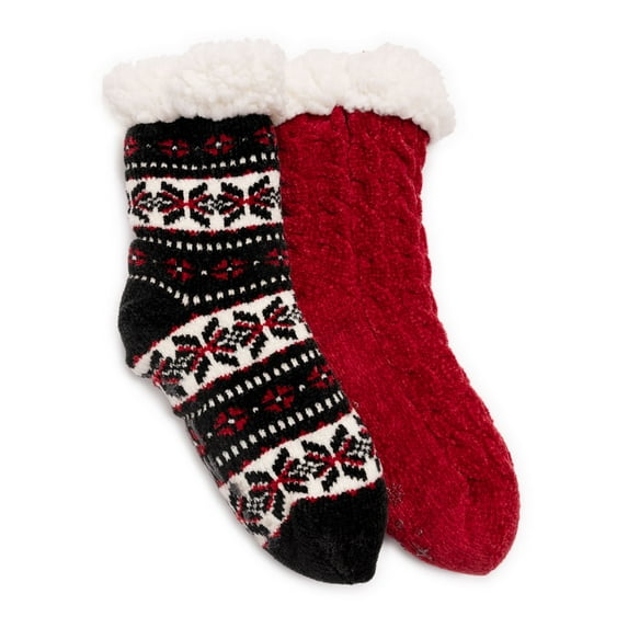 Muk Luks Women's Cabin Socks, 2-Pack