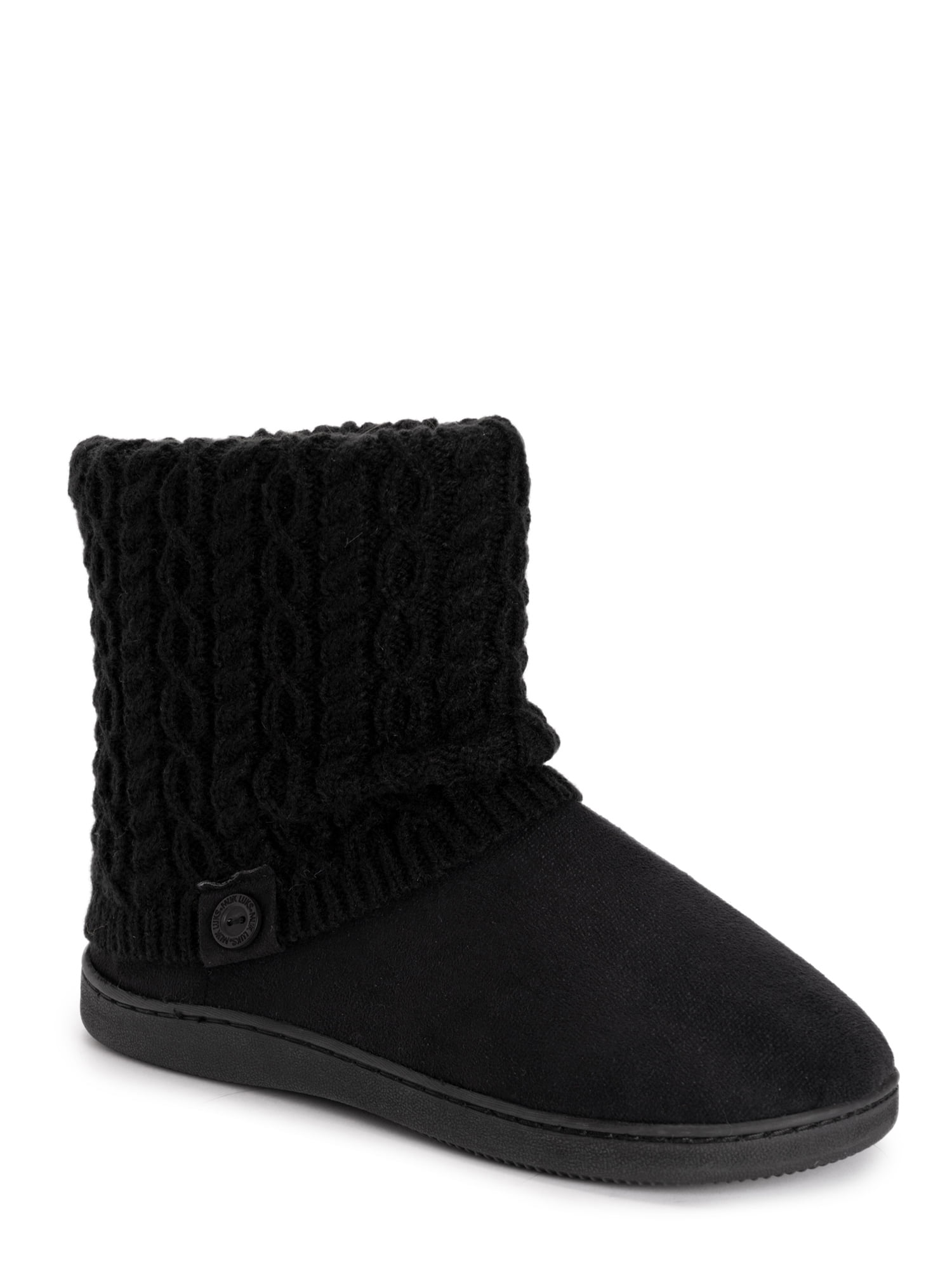 Muk Luks Women's Cable Knit Bootie Slipper