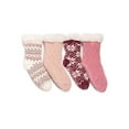 thumbnail image 1 of Muk Luks Women's Chenille Plush Lined Cabin Socks, 4-Pack, 1 of 4