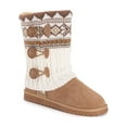 thumbnail image 1 of Muk Luks Women's Cheryl Faux Fur Lined Side Button Pattern Knit Boots, Wide Width Available, 1 of 1