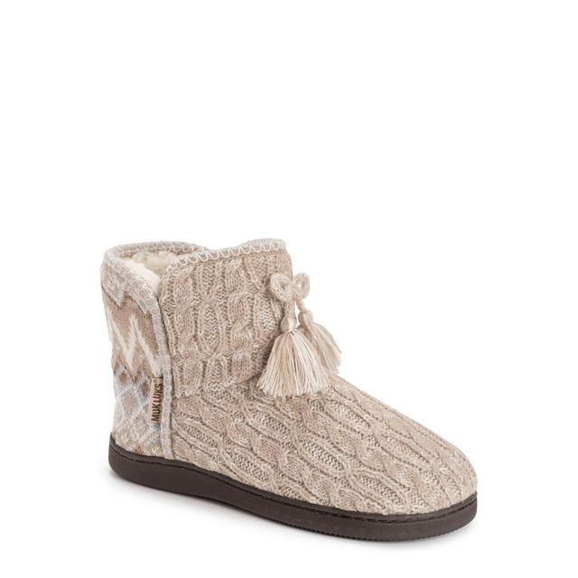 Muk Luks Women's Knit Back Bootie Slipper