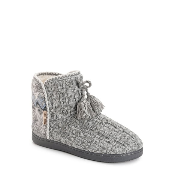 Muk Luks Women's Knit Back Bootie Slipper