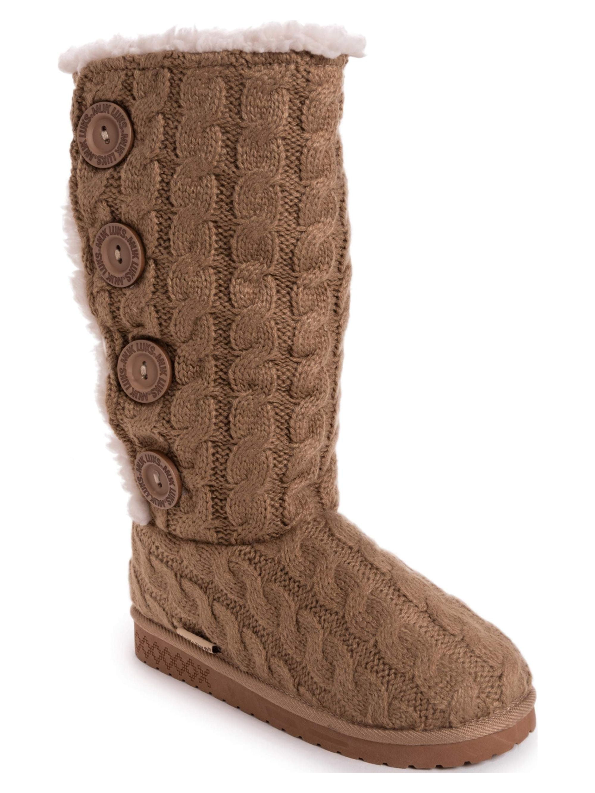 muk luks faux fur boots