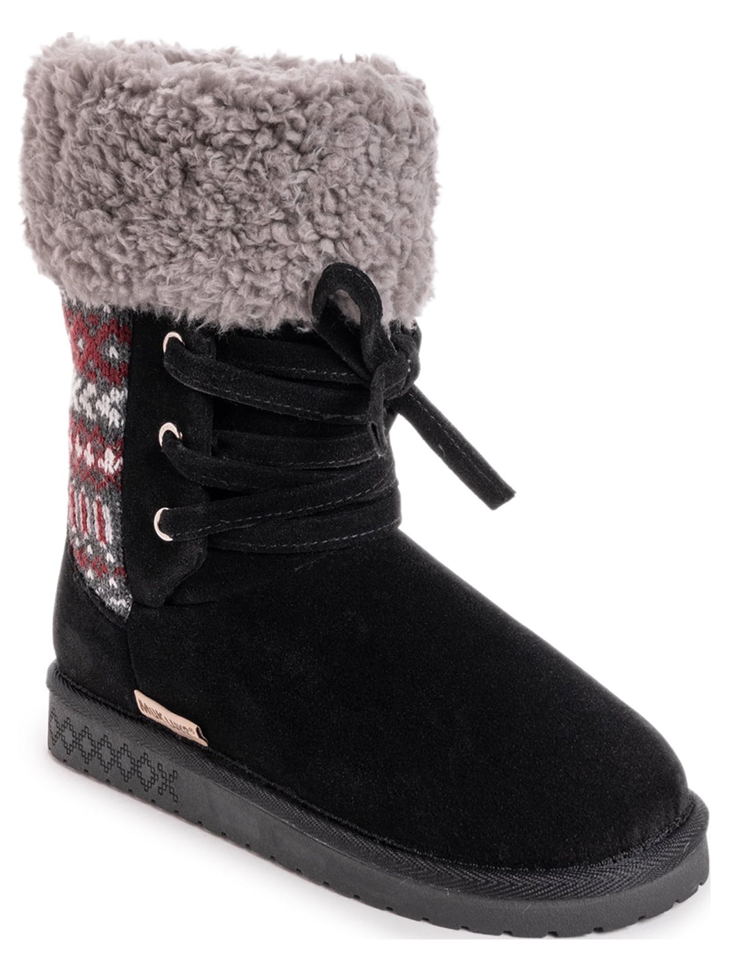Muk Luks Women's Melba Faux Fur Lined Lace Up Booties (Wide Width Available) - image 1 of 8
