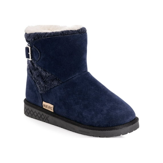 Muk Luks Women's Melly Knit Faux Fur Lined Bootie - Wide Width Available