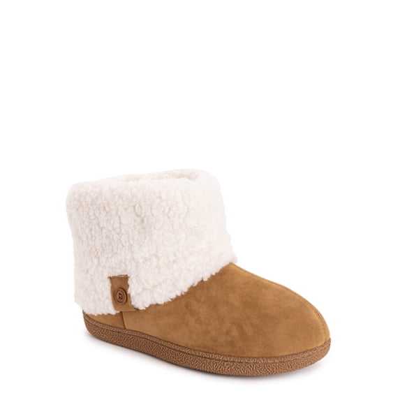 Muk Luks Women's Poly Suede Boot Slipper