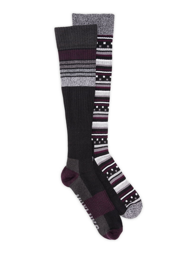 Muk Luks Women's Regular Width Cotton Knee-High Compression Socks