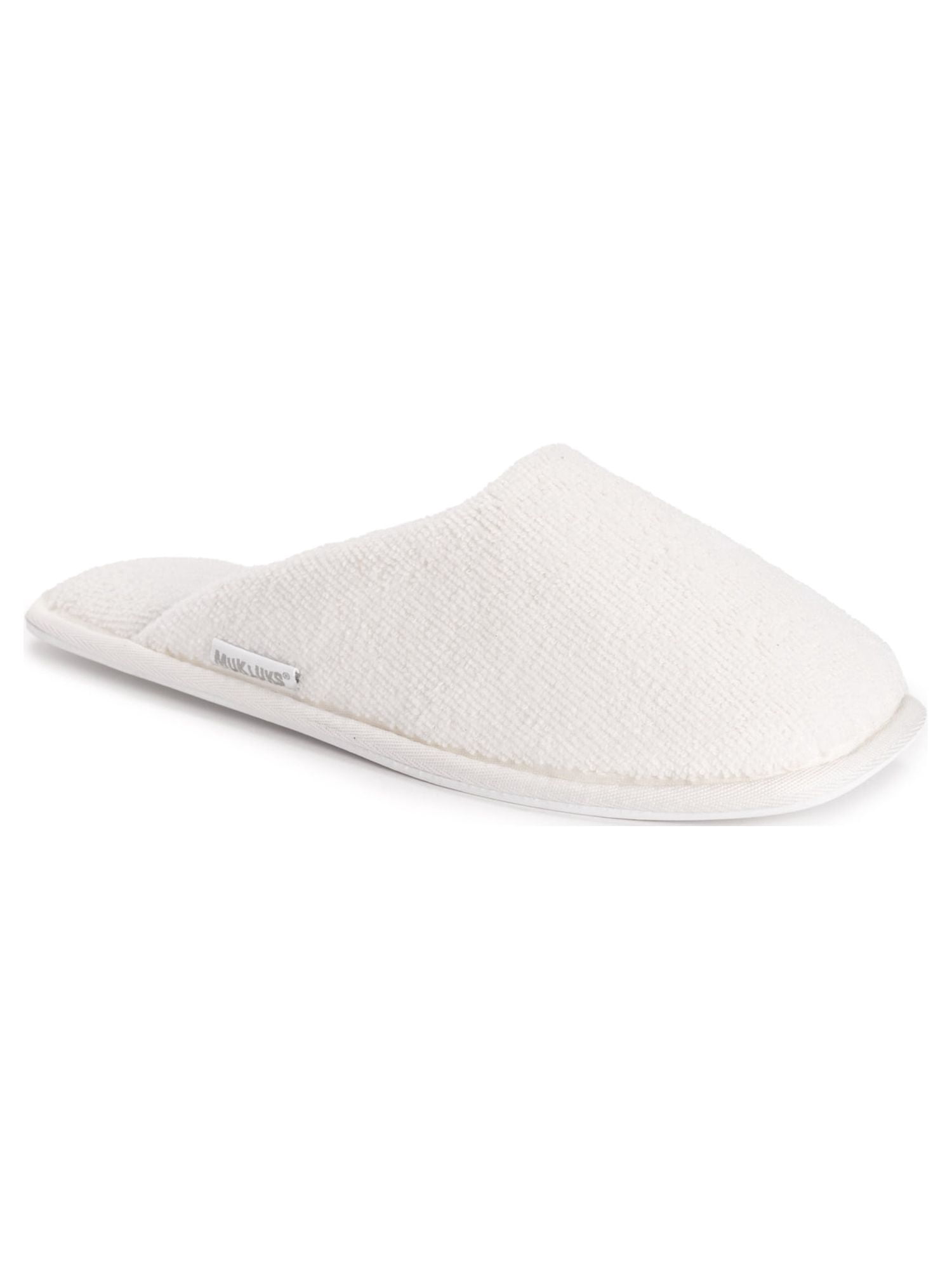 Muk Luks Women's Terry Cloth Square Toe Mule Slipper