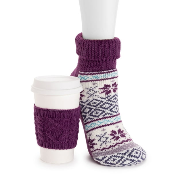 Muk Luks Women's Thermal Ankle Slipper Sock Gift Set