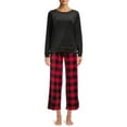 thumbnail image 1 of Muk Luks Women's Velour Top and Pants, 2-Piece Pajama Set, 1 of 5