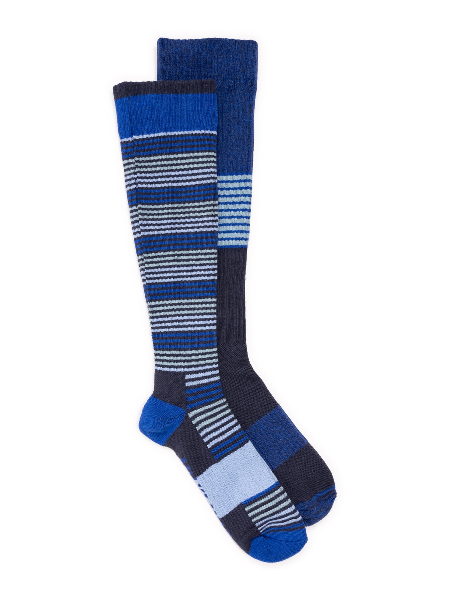 Muk Luks Women's Wide Width Cotton KneeHigh Compression Socks, 2Pack