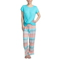 thumbnail image 1 of Muk Luks Womens Cloud Knit Cropped Pants Lounge Set, 1 of 1
