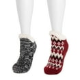 thumbnail image 1 of MUK LUKS Women's Shortie Cabin Socks, 2-Pack, S-M / L-XL, 1 of 2