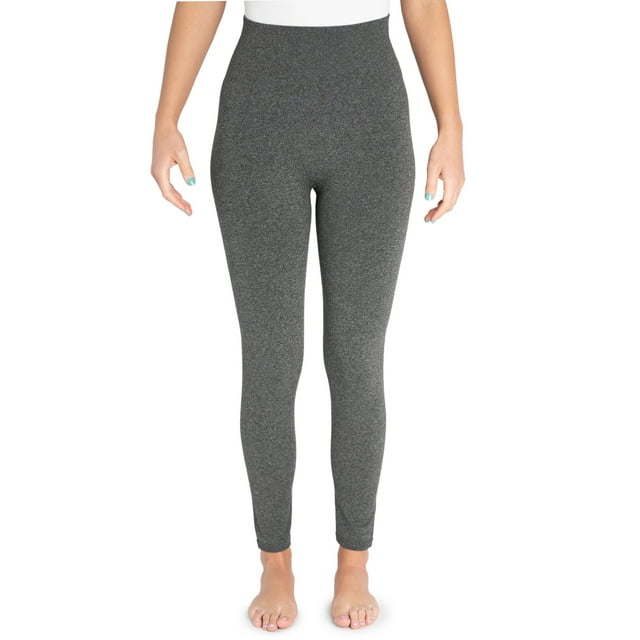MukLuks Women's Ankle Length Fleece Lined Legging, Charcoal Heather, 1