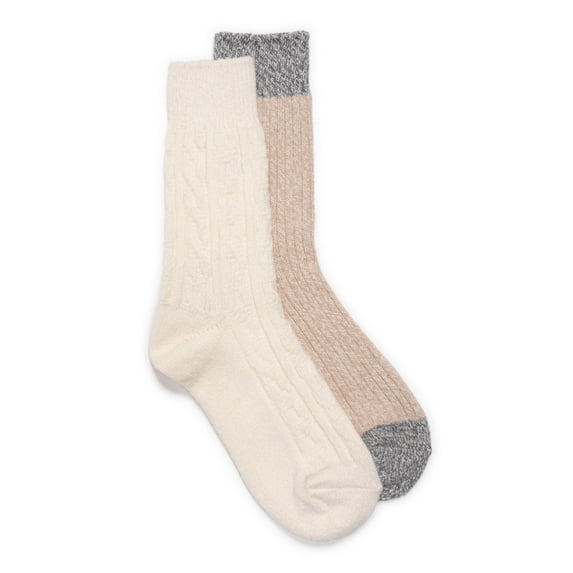 MukLuks Women's Crew Socks, 2-Pairs