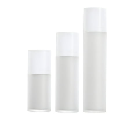 Muka 0.5 oz /15ml Frosted Airless Lotion Bottle with Rotating Pump