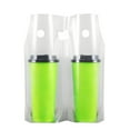 thumbnail image 1 of Muka 100 PCS 2-Cup  Drink Carrier Cup Carrier Take Out Bags Clear Handle Plastic Drink Bags Portable Beverage Containers Hanging Hole, Hold 2 Cups Up to 16OZ Each, 1 of 6