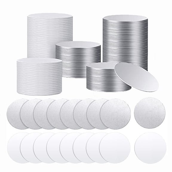 Muka 100Pcs 1.5 Inch Round Sublimation Blank Aluminum Sheets, Aluminum Board Heat Transfer for Breastpin, Retractable Badge Holder, Photo Tray, Collapsible Phone Holders