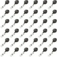 thumbnail image 1 of Muka 100Pcs Translucent ID Card Badge Holder Reels Bulk Badge Clip-Black, 1 of 6