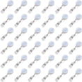 thumbnail image 1 of Muka 100Pcs Translucent White ID Card Clear Badge Holder Reels Bulk Badge Clip-White, 1 of 5