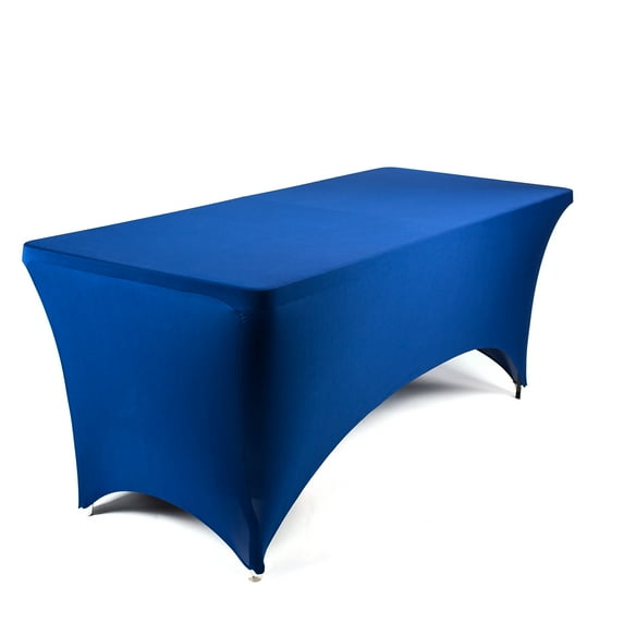 Muka 10FT Stretched fitted Table Cloth, Spandax Tablecloth for Rectangular Table, Table Cover for Wedding Party Event Use