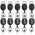 thumbnail image 1 of Muka 10Pcs Carabiner Badge Holder Reels With Back Splint and Key Ring-SolidBlack, 1 of 8