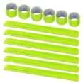 thumbnail image 1 of Muka 12 Pcs Reflective Safety Slap Bands, PVC Slap Bracelet, High Visibility and Comfortable-Green, 1 of 6