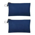 thumbnail image 1 of Muka 2 Pack Canvas Zipper Tool Bag, Heavy Duty 16oz Cotton Makeup Bag, Utility Tool Pouch with Carabiner, 1 of 7