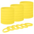 thumbnail image 1 of Muka 24 Pcs Silicone Wristbands for Adults, Blank Rubber Bracelets Sports Accessories - Yellow, 1 of 7