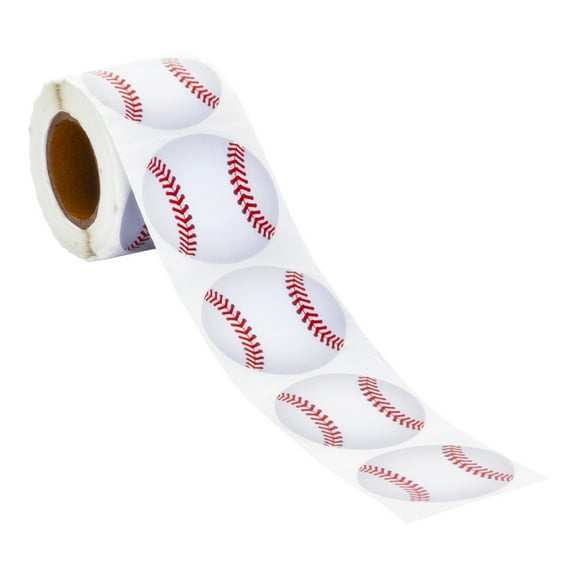 Muka 250 Pcs 2" Baseball Sticker, Waterproof & Standard Permanent Self-Adhesive Sports Ball Stickers, Stationery and Sports Party Supplies