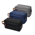 thumbnail image 1 of Muka 3 PACK Travel Toiletry Bags, Handy Cosmetic Bag, Canvas Shaving Bag-COMBO1, 1 of 7