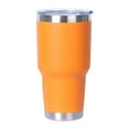 thumbnail image 1 of Muka 30 Ounce Stainless Steel Tumbler with Lid, Double Wall Vacuum Insulated Travel Tumbler, Powder Coated-Orange, 1 of 8