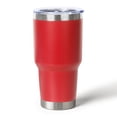 thumbnail image 1 of Muka 30 Oz. Stainless Steel Tumbler, Durable Powder Coated Insulated Travel Cup-Red, 1 of 7