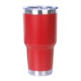 thumbnail image 1 of Muka 30 Ounce Stainless Steel Tumbler with Lid, Double Wall Vacuum Insulated Travel Tumbler, Powder Coated-Red, 1 of 8