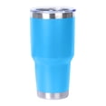 thumbnail image 1 of Muka 30 Ounce Stainless Steel Tumbler with Lid, Double Wall Vacuum Insulated Travel Tumbler, Powder Coated-Sky Blue, 1 of 8