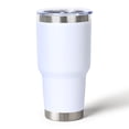 thumbnail image 1 of Muka 30 Oz. Stainless Steel Tumbler, Durable Powder Coated Insulated Travel Cup-White, 1 of 7