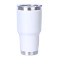 thumbnail image 1 of Muka 30 Ounce Stainless Steel Tumbler with Lid, Double Wall Vacuum Insulated Travel Tumbler, Powder Coated-White, 1 of 8