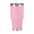 thumbnail image 1 of Muka 30 Oz. Stainless Steel Tumbler, Durable Powder Coated Insulated Travel Cup-Pink, 1 of 7