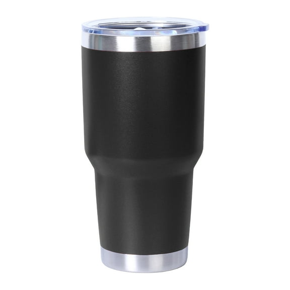 Muka 30 oz. Stainless Steel Tumbler, Durable Powder Coated Insulated Travel Cup-Black